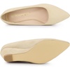 image:imageAllegra K Womens Pointy Toe Slip on Wedges Heels Pumps  Party ShoesBeige