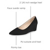 image:imageAllegra K Womens Pointy Toe Slip on Wedges Heels Pumps  Party ShoesBlack