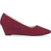 image:imageAllegra K Womens Pointy Toe Slip on Wedges Heels Pumps  Party ShoesBurgundy