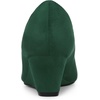 image:imageAllegra K Womens Pointy Toe Slip on Wedges Heels Pumps  Party ShoesDark Green