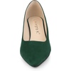 image:imageAllegra K Womens Pointy Toe Slip on Wedges Heels Pumps  Party ShoesDark Green