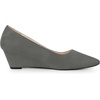 image:imageAllegra K Womens Pointy Toe Slip on Wedges Heels Pumps  Party ShoesGrey