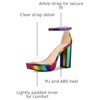 image:imageAllegra K Womens Printed Clear Platform Chunky Heel Sandals  Party SandalsColorful
