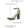 image:imageAllegra K Womens Printed Clear Platform Chunky Heel Sandals  Party SandalsGreen