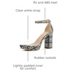 image:imageAllegra K Womens Printed Clear Platform Chunky Heel Sandals  Party SandalsGrey