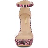 image:imageAllegra K Womens Printed Clear Platform Chunky Heel Sandals  Party SandalsHot Pink