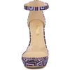 image:imageAllegra K Womens Printed Clear Platform Chunky Heel Sandals  Party SandalsPurple