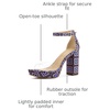 image:imageAllegra K Womens Printed Clear Platform Chunky Heel Sandals  Party SandalsPurple