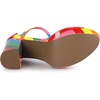 image:imageAllegra K Womens Printed Clear Platform Chunky Heel Sandals  Party SandalsRainbow