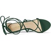 image:imageAllegra K Womens Strappy Lace Up Kitten Heel Dress Sandals  Synthetic Leather Vamp with ABS Kitten Heel Padded Insole for Comfort Party ready Open Toe Strappy DesignGreen