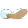 image:imageAllegra K Womens Strappy Lace Up Kitten Heel Dress Sandals  Synthetic Leather Vamp with ABS Kitten Heel Padded Insole for Comfort Party ready Open Toe Strappy DesignSky Blue