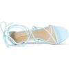 image:imageAllegra K Womens Strappy Lace Up Kitten Heel Dress Sandals  Synthetic Leather Vamp with ABS Kitten Heel Padded Insole for Comfort Party ready Open Toe Strappy DesignSky Blue