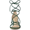 image:imageAllegra K Womens Strappy Lace Up Kitten Heel Dress Sandals  Synthetic Leather Vamp with ABS Kitten Heel Padded Insole for Comfort Party ready Open Toe Strappy DesignGreen