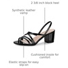 image:imageAllegra K Womens Strappy Slingback Chunky Heels Slide Sandals  Party SandalsBlack
