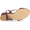 image:imageAllegra K Womens Strappy Slingback Chunky Heels Slide Sandals  Party SandalsBurgundy