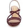 image:imageAllegra K Womens Strappy Slingback Chunky Heels Slide Sandals  Party SandalsBurgundy