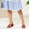 image:imageAllegra K Womens Strappy Slingback Chunky Heels Slide Sandals  Party SandalsBurgundy