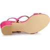 image:imageAllegra K Womens Strappy Slingback Chunky Heels Slide Sandals  Party SandalsHot Pink