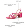 image:imageAllegra K Womens Strappy Slingback Chunky Heels Slide Sandals  Party SandalsHot Pink