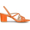 image:imageAllegra K Womens Strappy Slingback Chunky Heels Slide Sandals  Party SandalsOrange