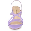 image:imageAllegra K Womens Strappy Slingback Chunky Heels Slide Sandals  Party SandalsPurple