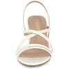 image:imageAllegra K Womens Strappy Slingback Chunky Heels Slide Sandals  Party SandalsWhite
