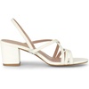 image:imageAllegra K Womens Strappy Slingback Chunky Heels Slide Sandals  Party SandalsWhite