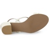 image:imageAllegra K Womens Strappy Slingback Chunky Heels Slide Sandals  Party SandalsWhite