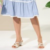 image:imageAllegra K Womens Strappy Slingback Chunky Heels Slide Sandals  Party SandalsWhite