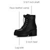 image:imageAllegra K Womens Zip Chunky Heel Platform Ankle Combat Boots  Casual BootsBlack