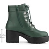 image:imageAllegra K Womens Zip Chunky Heel Platform Ankle Combat Boots  Casual BootsDark Green