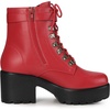 image:imageAllegra K Womens Zip Chunky Heel Platform Ankle Combat Boots  Casual BootsRed