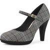 image:imageAllegra K Womens Houndstooth Platform Stiletto Heels Mary Janes Pumps  Party ShoesBlack White