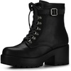 image:imageAllegra K Womens Zip Chunky Heel Platform Ankle Combat Boots  Casual BootsBlack