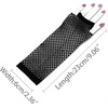 image:imageuxcell Pair Elastic Mesh Fishnet Elbow Fingerless Goth Arm Warmers for WomenBlack