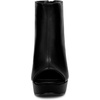image:imageAllegra K Peep Toe Ankle Boots for Women Back Zip Chunky Heel Platform BootBlack