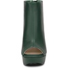 image:imageAllegra K Peep Toe Ankle Boots for Women Back Zip Chunky Heel Platform BootDark Green