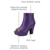 image:imageAllegra K Peep Toe Ankle Boots for Women Back Zip Chunky Heel Platform BootPurple