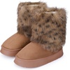 image:imageAllegra K Women Faux Suede Faux Fur Flat Pull on Snow Boots for WinterCoffee