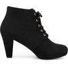 image:imageAllegra K Women Faux Suede Lace Up Platform Chunky Heel Ankle BootiesBlack