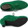 image:imageAllegra K Women Faux Suede Lace Up Platform Chunky Heel Ankle BootiesEmerald Green