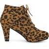 image:imageAllegra K Women Faux Suede Lace Up Platform Chunky Heel Ankle BootiesLeopard