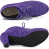 image:imageAllegra K Women Faux Suede Lace Up Platform Chunky Heel Ankle BootiesPurple
