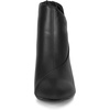image:imageAllegra K Women PU Leather Pointed Toe Zipper Wedge Heel Ankle BootiesBlack
