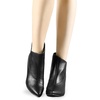 image:imageAllegra K Women PU Leather Pointed Toe Zipper Wedge Heel Ankle BootiesBlack