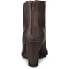 image:imageAllegra K Women PU Leather Pointed Toe Zipper Wedge Heel Ankle BootiesCoffee