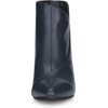 image:imageAllegra K Women PU Leather Pointed Toe Zipper Wedge Heel Ankle BootiesNavy Blue
