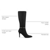 image:imageAllegra K Women Rhinestone Crystal Chain Pointed Toe Stiletto Heels BootsBlack