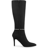image:imageAllegra K Women Rhinestone Crystal Chain Pointed Toe Stiletto Heels BootsBlack
