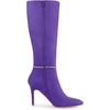 image:imageAllegra K Women Rhinestone Crystal Chain Pointed Toe Stiletto Heels BootsDark Purple